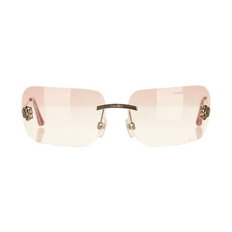 chanel rimless flower sunglasses